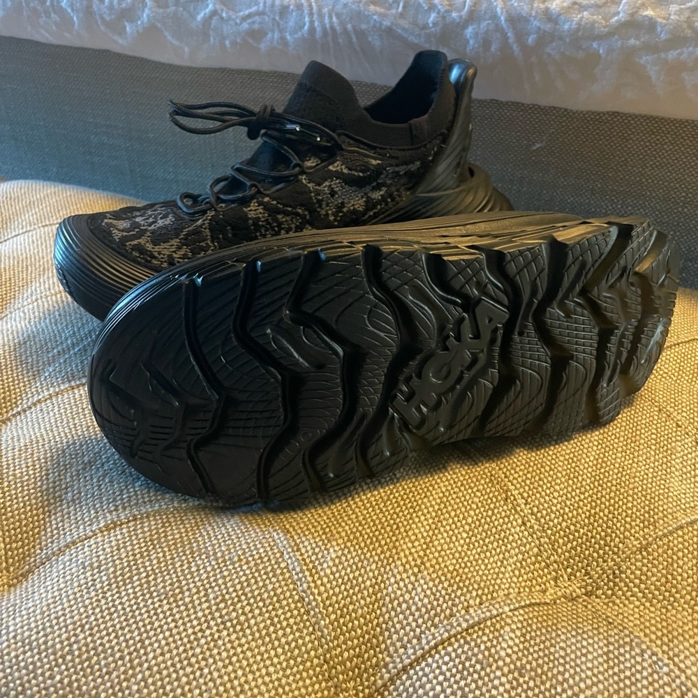 Hoka One One Black Sneakers, never been worn. - Picture 2 of 6
